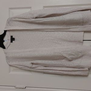 TAHARI off white cardigan, small
